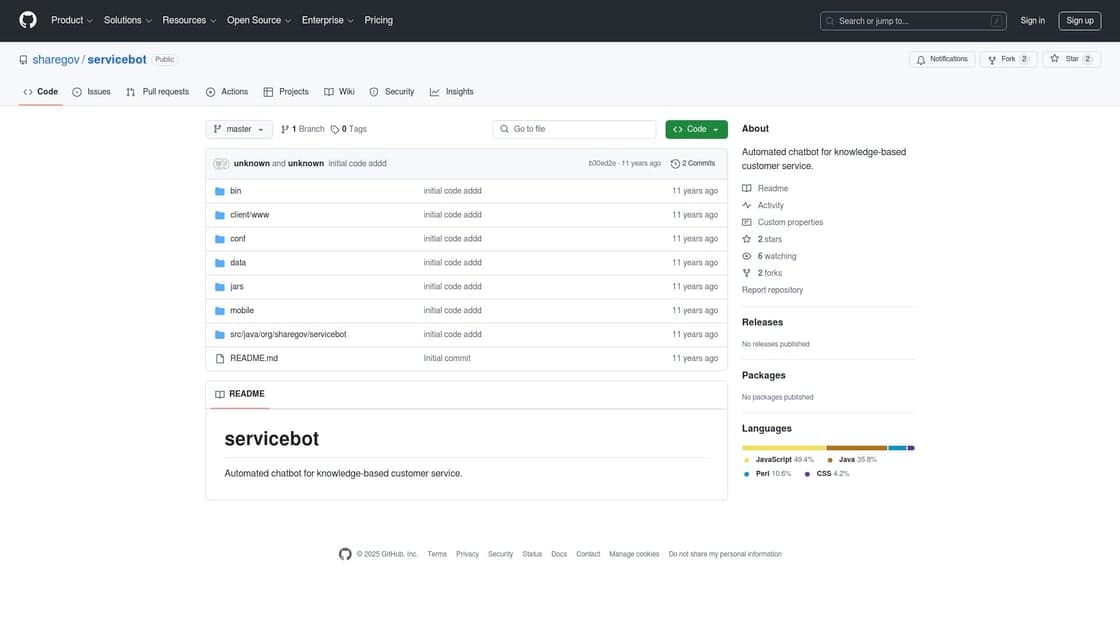 ServiceBot GitHub Repository