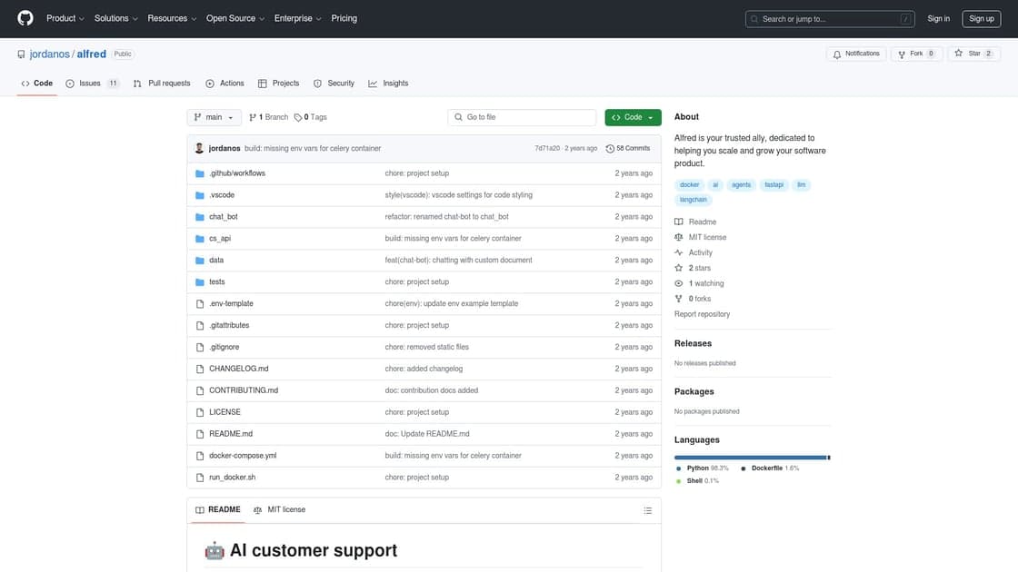 AI Customer Support GitHub Repository
