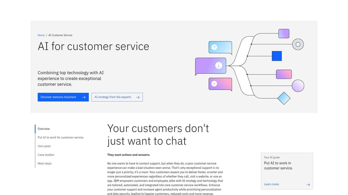 IBM AI customer service training
